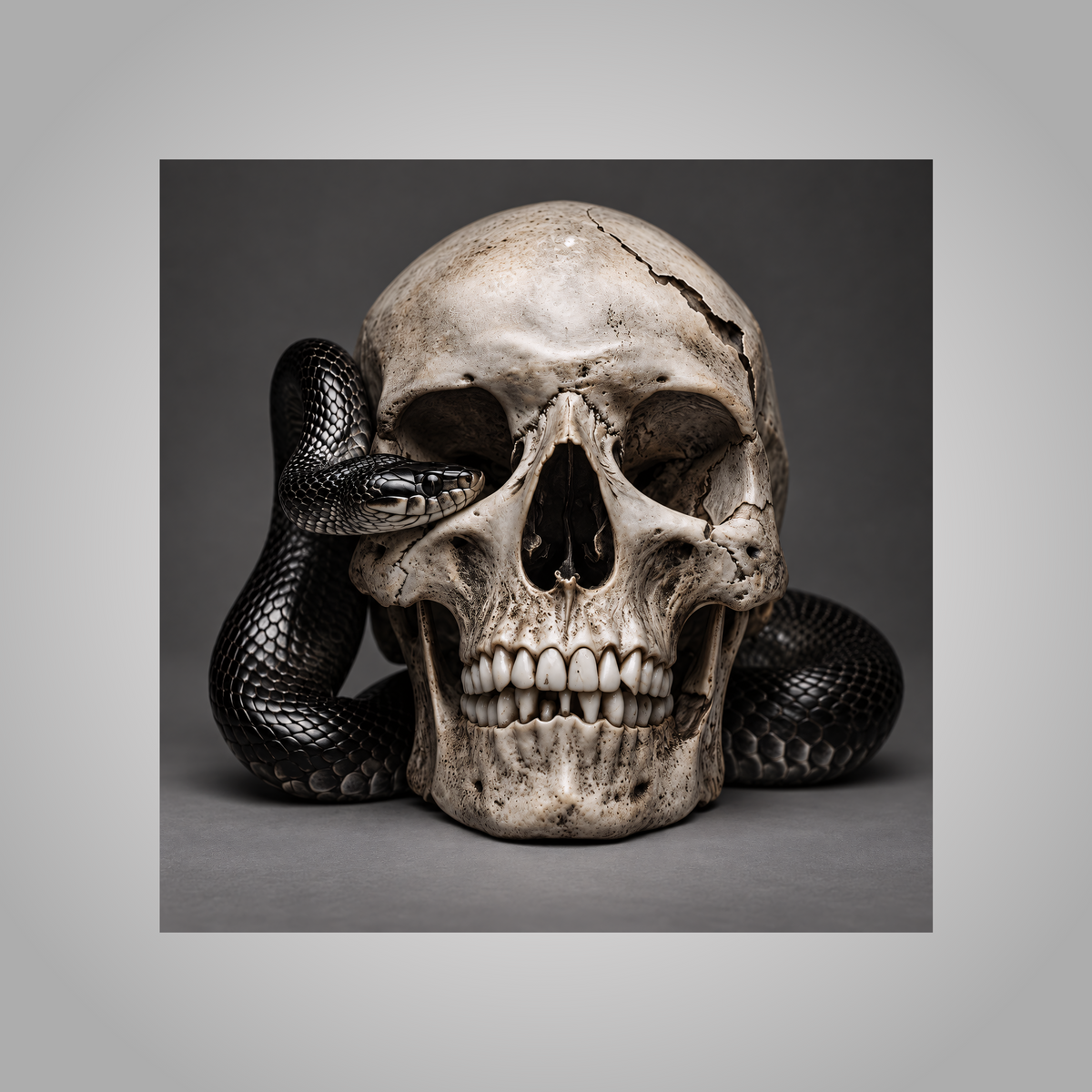 Serpent's Kiss Matte Canvas Print